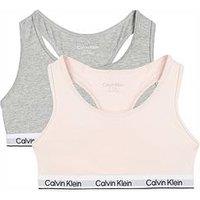 Calvin Klein Girls 2 Pack Modern Cotton Bralette - Grey/Pink