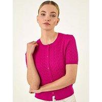 Roman Cable Knit Buttoned Top