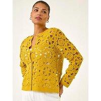 Roman Crochet Knit Cardigan