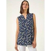 Roman Ditsy Floral Pintuck Shirt