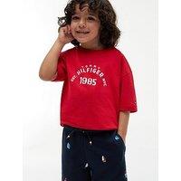 Tommy Hilfiger Boys' Logo T-Shirt And Printed Shorts Set - Red/Navy