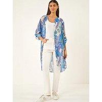 Roman Paisley Print Longline Blouse