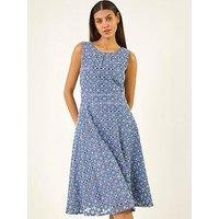 Roman Embroidered Midi Dress