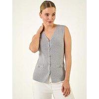 Roman Dusk Buttoned Knit Waistcoat