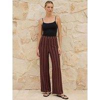 Roman Texture Stripe Stretch Trouser