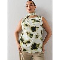 The Very Collection Curve Drape Neck Sleeveless Blouse - Print