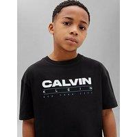 Calvin Klein Jeans Boys Print Short Sleeve T-Shirt - Black