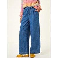 Roman Tie Front Wide Leg Trouser