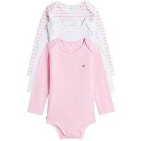 Tommy Hilfiger Baby Girls 3 Pack Seasonal Long Sleeve Body Giftbox Set - Pink