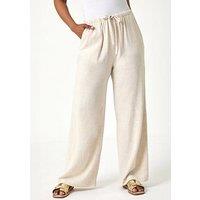 Roman Petite Linen Mix Wide Leg Trouser