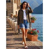 Roman Faux Suede Cut Out Shacket