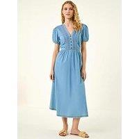 Roman Cotton Crochet Trim Dress