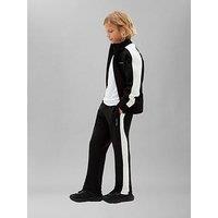 Calvin Klein Jeans Boys Terry Colour Block Sweat And Jogger Set - Black