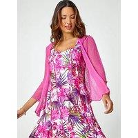 Roman Textured Pointelle Detail Shrug