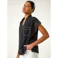 Roman Contrast Stitch Shirt