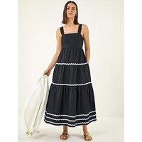 Roman Ric Rac Tiered Midi Dress