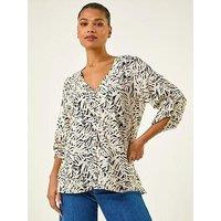 Roman Abstract Hotfix Blouse