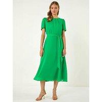 Roman Pleated Chiffon Midi Dress