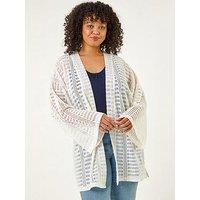 Roman Curve Open Knit Cardigan