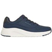 Skechers Uno Lite 2 Durabuck With Metallic Trim Lace Up Fashion Sneaker - Navy