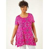 Roman Curve Paisley Print Bar Back Top