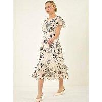 Roman Petite Double Frill Dress