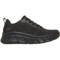 Skechers Bobs B Flex Hi Sparkled Engineered Knit Lace Up - Black