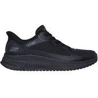 Skechers Wide Fit Bobs Squad 4 Slip-Ins Bungee Mesh - Black