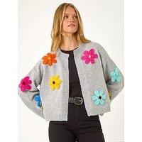 Roman Multi Floral Knit Cardigan