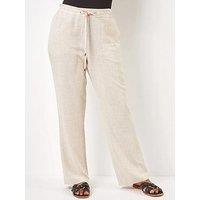 Roman Petite Linen Mix Tie Front Trousers