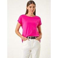 Roman Plain Stretch Cotton Jersey T-Shirt