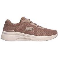 Skechers Uno Duraleather With Metallic Heel Lace Up Fashion Sneaker - Taupe