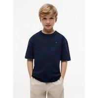 Tommy Hilfiger Boys Script Graphic Short Sleeve T-Shirt - Navy