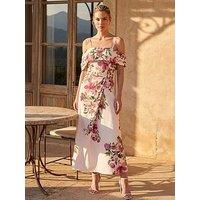 Roman Scuba Floral Midi Dress
