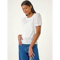 Roman Pointelle Knit Tee