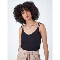 Roman Plain Double Strap Stretch Vest Top