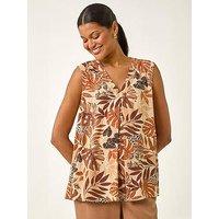Roman Leaf V-Neck Vest Top