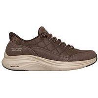 Skechers Contour Foam Natural Ease Sparkle Suede Cozy Fit Bungee Slip-In - Chocolate