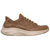 Skechers Contour Foam Natural Ease Sparkle Suede Cozy Fit Bungee Slip-In - Chestnut