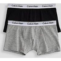Calvin Klein Boys 2 Pack Modern Cotton Trunk - Black/Grey
