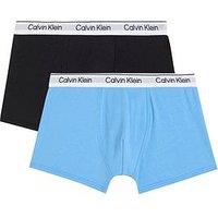 Calvin Klein Boys 2 Pack Modern Cotton Trunks - Black/Blue