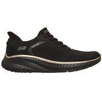 Skechers Bobs Squad Chaos Current Muse Slip-Ins Engineered Knit Bungee - Black