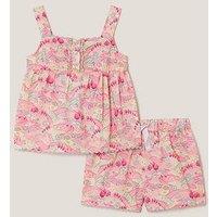 Monsoon Girls Easter Print Woven Pyjamas - Pink