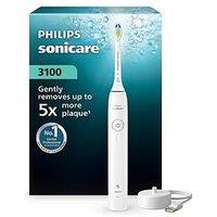 Philips Sonicare 3000 Series Sonic Electric Toothbrush White, Pressure Sensor, 3 Intensity Levels, 14-Day Battery, Quadpacer, Rechargeable, Hx4031/21