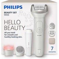 Philips Beauty Set - All-In-One For Body And Face, Cordless Wet And Dry Use, Hair Removal, Body And Skincare, Epilator With 7 Accessories, Bre738/00