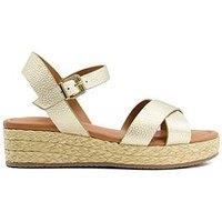 Dune London Linnie Ankle Strap Sandals - Gold