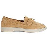 Dune London Wide Fit Grinning Loafers - Sand