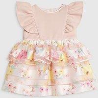 River Island Baby Girls Floral Frill Dress - Pink