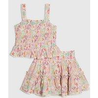 River Island Mini Girls Under The Sea Top Set - White