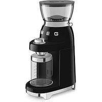 Smeg 50'S Style Electric Coffee Grinder, Conical Burr, 30 Bean Grinding Levels, Black